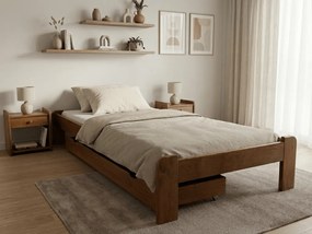 Łóżko ADA 90 x 200 cm, dąb Stelaż: Bez stelaża, Materac: Materac Deluxe 10 cm