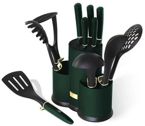 Berlinger Haus 12-częściowy zestaw akcesoriów kuchennych w stojaku Emerald Collection