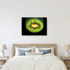 Obraz na szkle - szczegół kiwi w wodzie (70x50 cm)