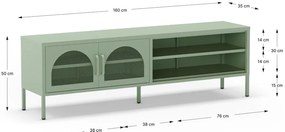Miętowa szafka pod TV 160x50 cm Diora – Marckeric