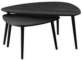 Czarne stoliki zestaw 2 szt. 70x100 cm Adda – Unique Furniture