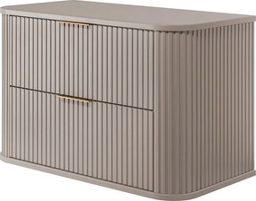 Szafka łazienkowa kaszmirowa ze złotym uchwytem, ​​80,4 x 51,7 x 41,5 cm