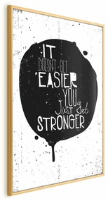 Plakat Stronger 29,7x42 cm z ramą złotą bez marginesu ARTGEIST B
