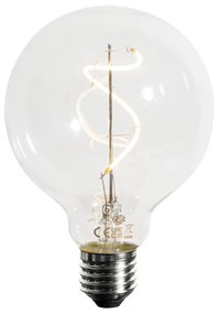 Zestaw 5 Żarówka LED E27 z możliwością ściemniania, spiralny filament G95 4W 270lm 2700K