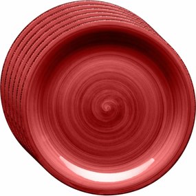 Mäser Zestaw 6 talerzy deserowych Bel Tempo 19,5cm, czerwone