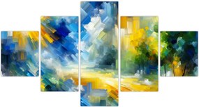 Obraz - Abstrakcyjny słoneczny dzień (125x70 cm)