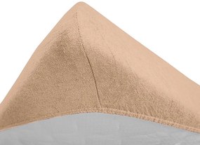 PrzytulneMieszkanie.pl Prześcieradło frotte do łóżeczka morelowa 60x120 cm