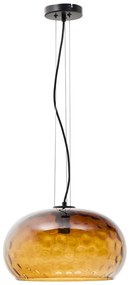 Szklana lampa wisząca w bursztynowym kolorze ze szklanym kloszem ø 40 cm Balma – Kave Home