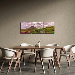 Obraz krajobrazu (z zegarem) (90x30 cm)