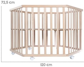 Kojec dla dzieci z litego drewna bukowego 119x104 cm – Roba