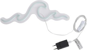 Neonowa lampa ścienna niebieska z LED - Wave