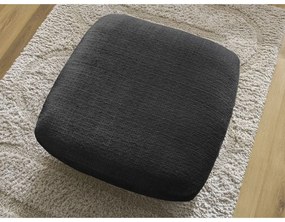 Czarny podnóżek z tkaniny szenilowej Leonore – Bobochic Paris