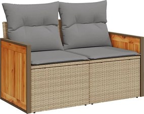Sofa ogrodowa z szarymi poduszkami H1-R57