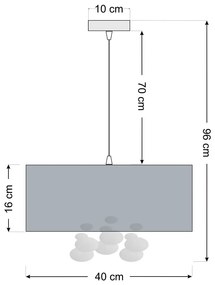 Lampa wisząca BUBBLE LIGHT 40cm szara BPS KONCEPT