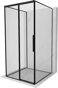 Mexen Rox-3S kabina prysznicowa 3-ścienna rozsuwana lewa 100 x 100 cm, czarna ramka, czarna - 8C2-100-100-70-70-3S-L