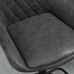 HOMCOM Barhocker Stołki kuchenne Stołek designu, regulowana wysokość, z podnóżkiem, 51 cm x 59 cm x 117 cm, Ciemnoszary + Czarny