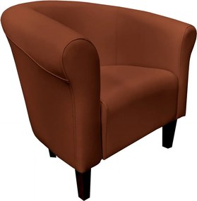 Fotel Milo tkanina Eko-skóra elegancki fotel do salonu i gabinetu : Kolor nogi - Venge, Kolor tkaniny - EKO-SKÓRA - 3D, Wysokość nogi - 15 cm