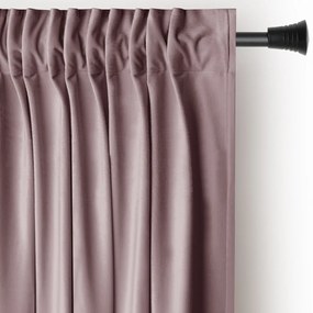 Jasnobrązowa aksamitna zasłona częściowo zaciemniająca (dimout) 140x270 cm Pleat – Restilo