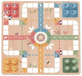 Woopie green gry planszowe  logiczne 2w1 ludo chińczyk + uwolnij zwierzątka