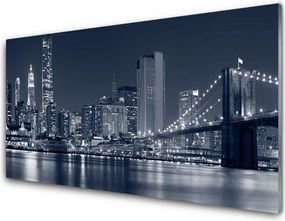 Panel Szklany do Kuchni Most Nad Miejską Rzeką