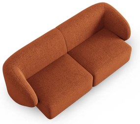 Sofa z tkaniny szenilowej w kolorze terakoty 188 cm Paolo – Milo Casa