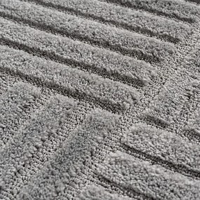 Dywan nowoczesny 3D Art szary Kwadraty koło 80 cm x 80 cm