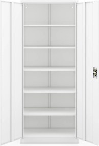 Szafa metalowa biurowa, warsztatowa biała JAN H2200 900 x 2200 x 400 mm