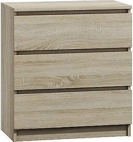 Komoda Malwa M3 | Dąb Sonoma | 70x40x75 cm | 3 szuflady