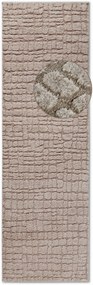 Dywan nowoczesny 3D Elle Collection Gallery Cegiełki beżowy 80 cm x 240 cm