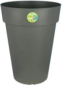 Okrągła donica Soleilla szara z brokatem Ø 40 x 53 cm - Wytrzymały polipropylen, 38 L bez nóżek