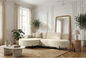 Narożnik Parma Studio Hills, do salonu, tkanina Quelle, lewy, beżowy (06)