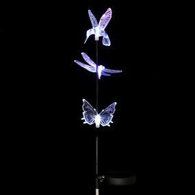 Lampa solarna ogrodowa LED motyl, koliber, ważka