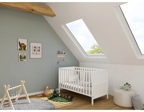 Białe łóżeczko z litego drewna 70x140 cm Alkmaar – Germania