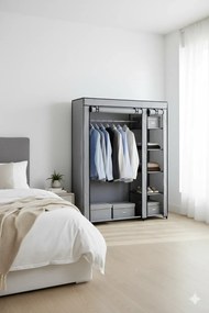 Szary Zestaw 2 Szaf Tekstylnych T2-E11