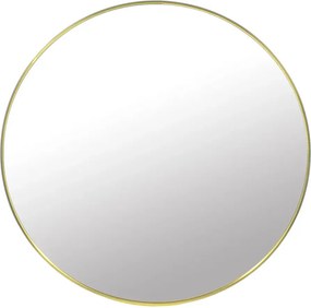 Złote lustro w aluminiowej ramie 50 cm N7-M09