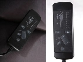 Fotel rozkładany PEGAZ VELVET M szary masujący SIGNAL