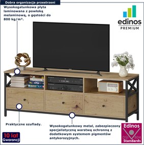 Szafka pod telewizor z szufladami dąb artisan M8-Z33