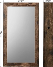 Szafka ścienna na biżuterię z lusterkiem Altar 051 rustykalny brąz
