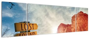 Obraz wskaźnika z napisem (170x50 cm)