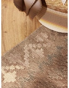 Jasnoniebiesko-beżowy wełniany chodnik dwustronny tkany ręcznie 60x190 cm Kamal Dune – Nouristan