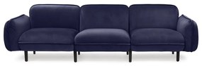 Ciemnoniebieska aksamitna sofa EMKO Bean