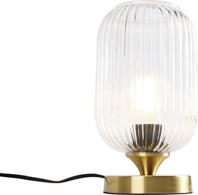 Lampa stołowa w stylu art deco mosiądz - Banci