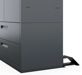 Megan Antracytowy - szuflada podwójna 195 cm