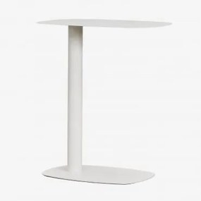 Odelia Stolik Ogrodowy Prostokątny Żelazny, 40x25 Cm Gardenia Biel & ↑50 Cm - Sklum