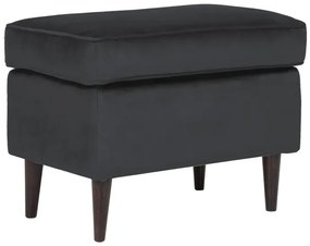 PODNÓŻEK RON VELVET CZARNY BLUVEL 19 / WENGE (P) SIGNAL