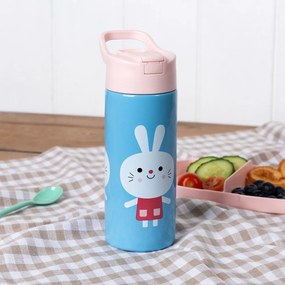 Jasnoniebieska butelka dla dzieci ze stali nierdzewnej 500 ml Lottie &amp; Friends – Rex London