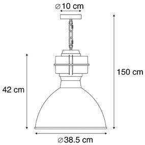 Inteligentna przemysłowa lampa wisząca czarna 38,5 cm z A60 WiFi - Sicko Nowoczesny Oswietlenie wewnetrzne