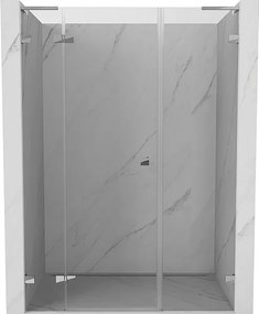 Mexen Lunar L drzwi prysznicowe uchylne lewe 150 cm, transparent, chrom - 834SL-150-050-01-00-L
