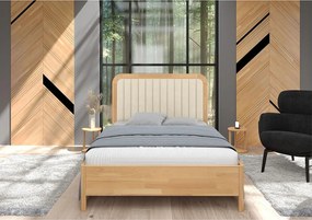 Łóżko bukowe Visby MODENA, 160X200, naturalny/ecru