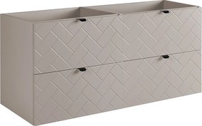 Meble łazienkowe, Kaszmir, 120 x 57 x 46 cm, czarne uchwyty